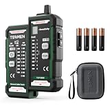 TESMEN TLP-528C Tester per cavi di rete, RJ11/RJ45, localizzatore Ethernet CAT5/CAT6 con test continuità & QC, rilevatore LAN e linee telefoniche, ideale per manutenzione cavi – Verde