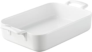 REVOL Belle Cuisine Rectangular Roasting Dish, 3.85 QT - White