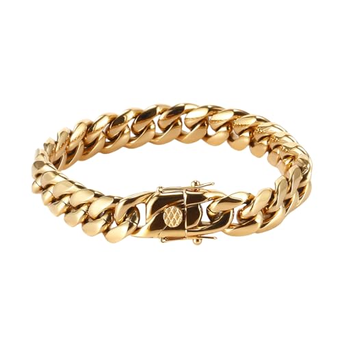 Solid 18K gold bracelet suitable for both men and women, Miami Cuban bracelet, Valentine's Day, birthday, Christmas gift box packaging, mesh bracelet