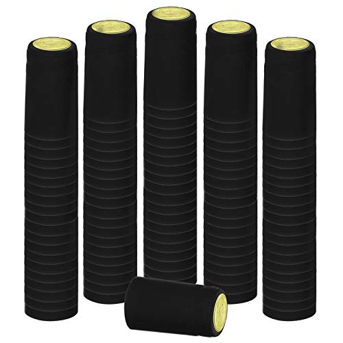 ABC Cork LDC 4585C-100 Solid Black - Matte - PVC Shrink Caps