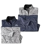  ATLAS FOR MEN - 2er-Pack Molton-Sweatshirts Outdoor.Größen 4XL