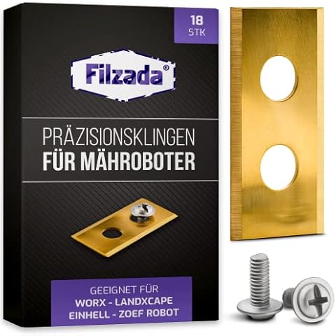 Cuchillas de repuesto de titanio Filzada para robots cortacésped Worx Landroid Cover