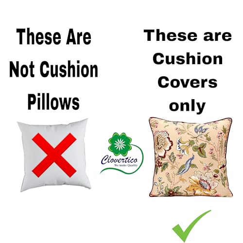 Image of Handmade Throw /Pillow Cushion Cover : 100% Cotton Fabric : High Thread Count : Set of 5