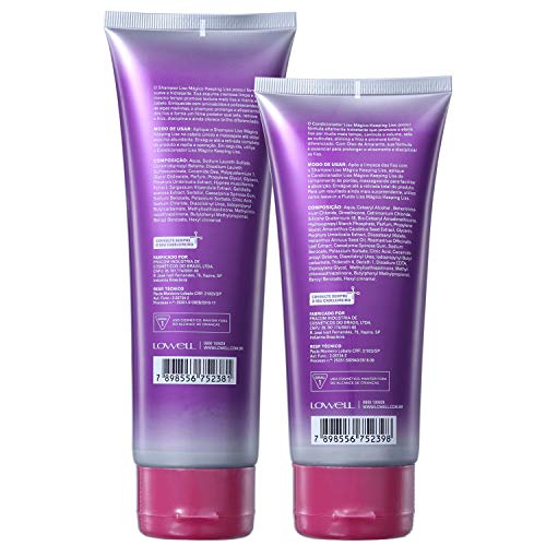 Kit Shampoo e Condicionador Lowell Liso Mágico - Pequeno