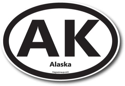 Magnet Me Up AK Alaska Car US State Oval Refrigerator Locker SUV Heavy Duty Waterproof…