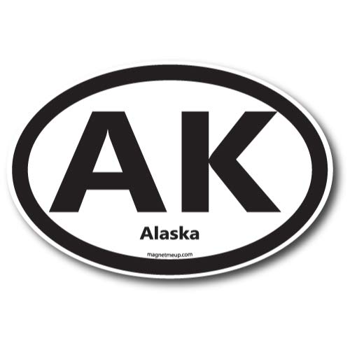 Magnet Me Up AK Alaska Car US State Oval Refrigerator Locker SUV Heavy Duty Waterproof…