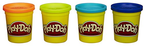 Play-Doh 4-Pack of Colors 20oz - Blue, Orange, Teal & Neon Yellow