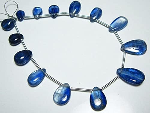 Kyanite smooth pear briolette pour colliers et boucles faits main