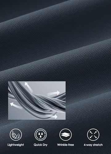 Willit Calças de golfe masculinas elásticas de secagem rápida casual para trabalho com bolsos 76 cm/