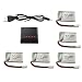 Produktbild Huhu833 5PC RC Akku 3.7V 300mAh 25C Lipo-Batterie mit 5 In 1Ladegerät für FPV Drohne Syma S39 V911S A120 XK A150 V966 FX801 U816A Hubsan DFD F180C HS170C Ersatzteile (3.7V 300mAh)