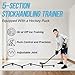 PodiuMax Hockey Stickhandling Trainer 5-Section, Portable Training Equipment and 1 Puck, for Stick Speed and Puck Control, Solid Hockey Training Aids with Adjustable Joints, Suitable for On & Off Ice