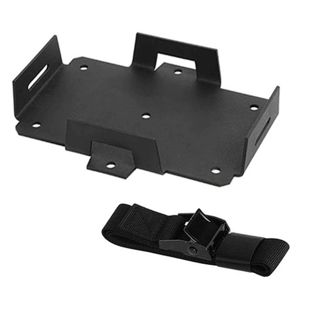 BOFRHME Small Battery Tray Fit 12V-6V / 6AH 7AH 8AH 9AH 12AH 15AH Batteries and More Adjustable Hold-Down Strap