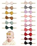 Variété de couleurs : Les bandeaux pour bébés inclus sont adorables et uniques. 16 couleurs différentes sont proposées pour s'adapter à n'importe quel vêtement