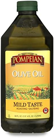 Pompeian Mild Taste Olive Oil, High Heat Cooking, Baking & Sauteing, High Smoke Point, 68 Fl Oz