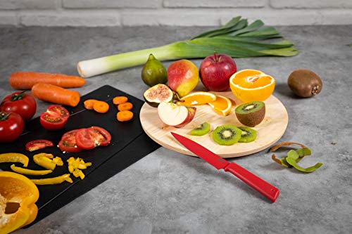 Miniatura 2 de Kuhn Rikon, Cuchillo De Cocina Antiadherente Con Funda De Seguridad Colori , 23 Cm, Rojo
