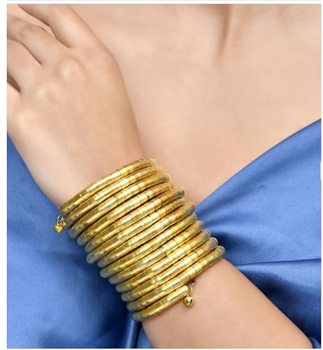 2pc Combo Sprial Indian Hnadmade Ethnic Silver Gold Oxidized Kada Bracelet Bangles Jewelry3