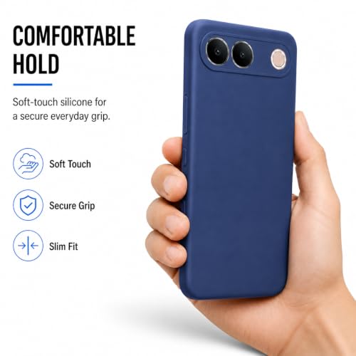 Image of FIRST MART Matte Silicone Back Cover for Vivo S2 - Blue
