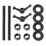 Hardware Kit for Moxon Vise, Bench Vise Screw Kit Includes 8 Inch Threaded Rods, Cast Knobs, Nuts & Washers Woodworking Workbench Tools Accessories