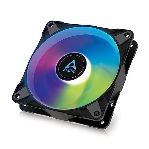 ARCTIC P14 PWM PST A-RGB - PC Fan, 140mm PWM Case Fan, Optimised for Static Pressure, Semi-Passive: 200–1900 RPM (0 RPM <5%), 5V 3 Pin A-RGB LED, Single Fan - Black