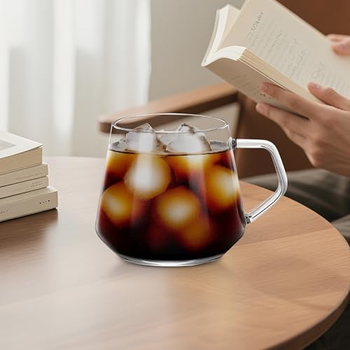 Taza de vidrio borosilicato 18 oz con asa antiquemaduras miniatura 7