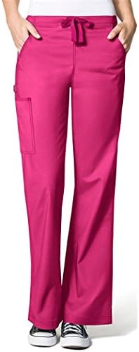 WonderWink Women's Wonderflex Grace Scrub Pant, Hot Pink, X-Small/Petite