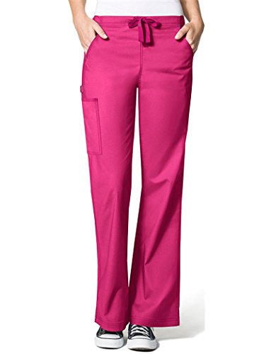 WonderWink Women's Wonderflex Grace Scrub Pant, Hot Pink, Small/Petite