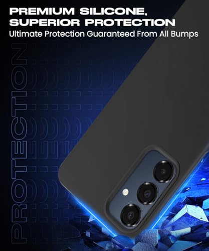 Image of WOW IMAGINE Slim Frameless Back Cover for Samsung Galaxy A16 5G | Ultra Thin Lightweight Design & Camera Protection | Soft Matte Silicone Flexible Mobile Case (Black)