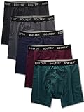 Bolter Men's 5-Pack Boxer Briefs Cotton Spandex Stretch (XX-Large, Winter)