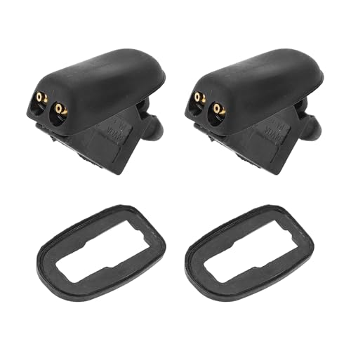 VekAuto 2 Pcs Boquilla De Lavaparabrisas Adecuado Para Ford Fusion 2002-2012 ABS Negro Boquillas De Rociado De Parabrisas Delanteras Chorro De Lavado De Parabrisas No.1442176