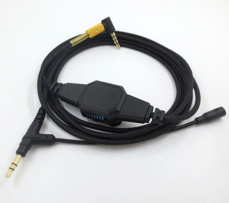 Coyktonty Boom Mic Cable, 3.5mm Headset Audio Cord with Microphone, Volume Control and Mute Switch,Versatile Headset Cord Compatible for VMODA MSR7 H6,Headphone Accessories