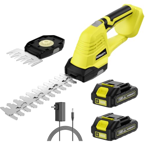 20V Hedge Trimmer Cordless with 2 Battery and Charger, 2 in 1 Bush Trimmer