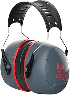 JSP Formowana opaska na głowę Sonis3 Ciemny Gry Cup/Ex-Vis Red Plate Ear Def-SNR37