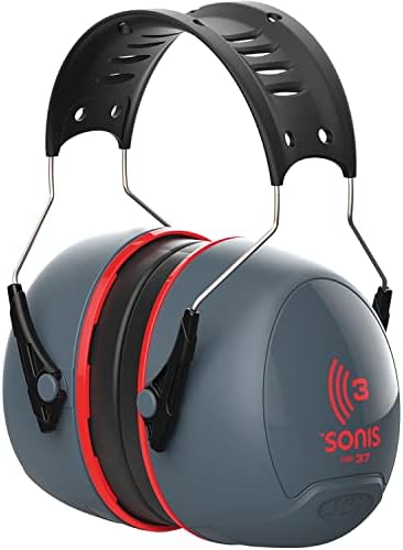 JSP Formowana opaska na głowę Sonis3 Ciemny Gry Cup/Ex-Vis Red Plate Ear Def-SNR37