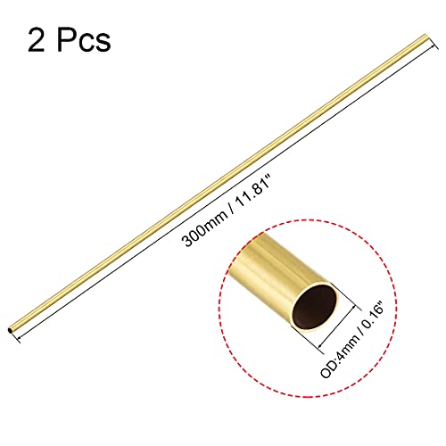 Sourcingmap, tubo rotondo in ottone, lunghezza 300...