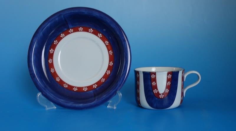 源右衛門　染錦梅小紋　カップセット 源右衛門染錦梅小紋カップセット