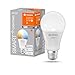 Produktbild LEDVANCE Smarte LED-Lampe mit WiFi Technologie, Sockel E27, Dimmbar, Lichtfarbe änderbar (2700-6500K), ersetzt Glühlampen mit 100 W, SMART+ WiFi Classic Tunable White, 1er-Pack