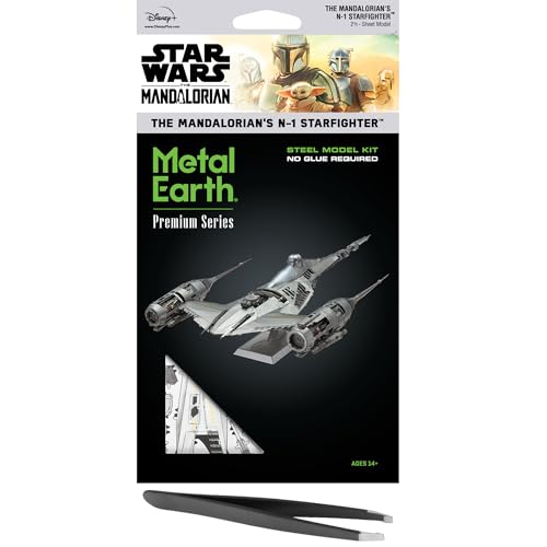 Maquette Métal Star Wars Mandalorian N-1 Starfighter Premium Series avec Pince