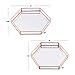 Koyal Wholesale Rose Gold Glass Mirror Hexagonal Trays Vanity Set of 2, Decorative Mirrored Hexagon Trays