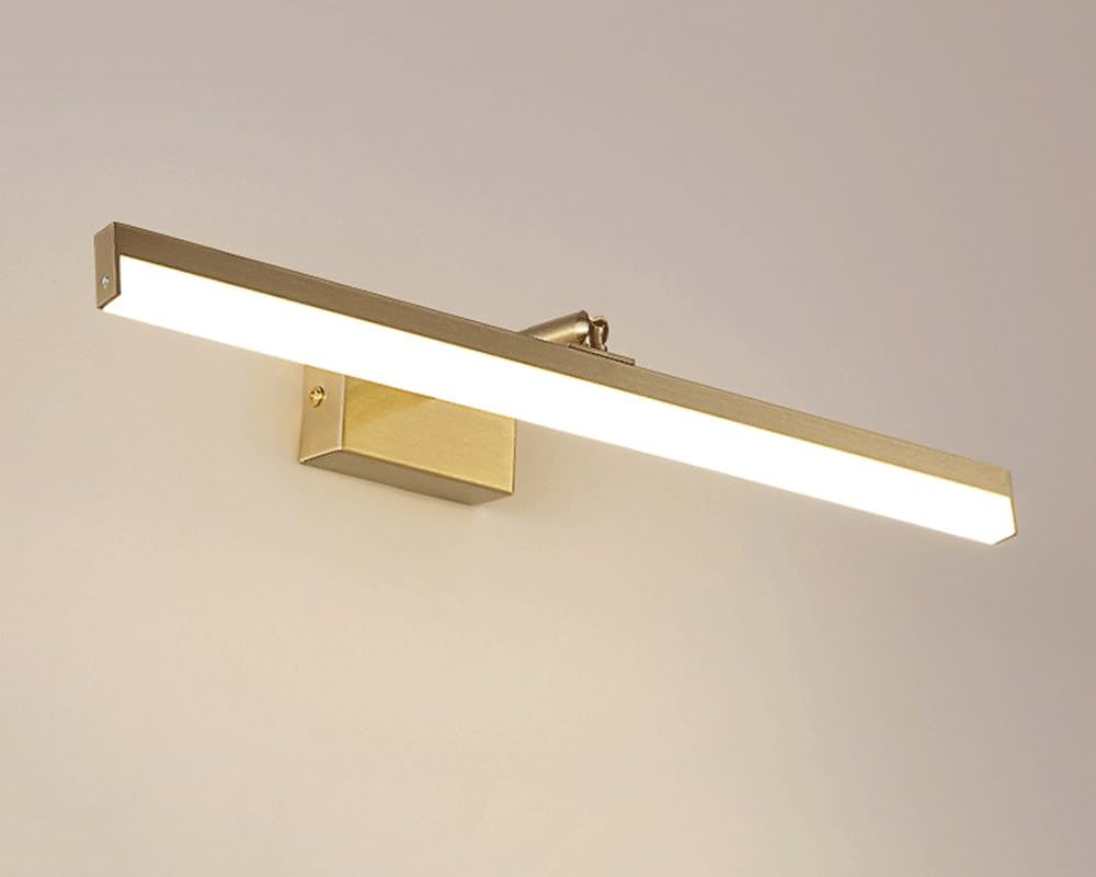 Luci da bagno nordiche, luci da toeletta dorate, lampada da parete di lusso for il bagno for la toletta, la camera da letto, il soggiorno(9W)