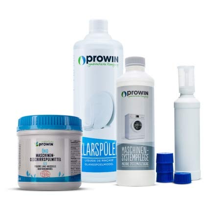 prowin Spülen Set - Maschinengeschirrspülmittel, Klarspüler, Systempflege, Zubehör Cover