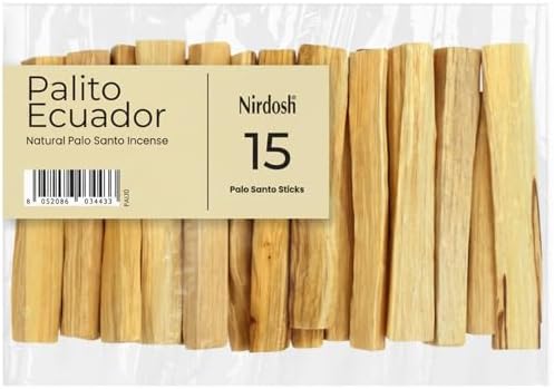 NIRDOSH - Palo Santo para Quemar Incienso Natural PALITO de Ecuad...