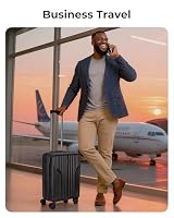 BAGSMART Carry On Luggage 22x14x9 Airline Approved, Expandable Suitcase with Wheels,Dark Blue — image 8
