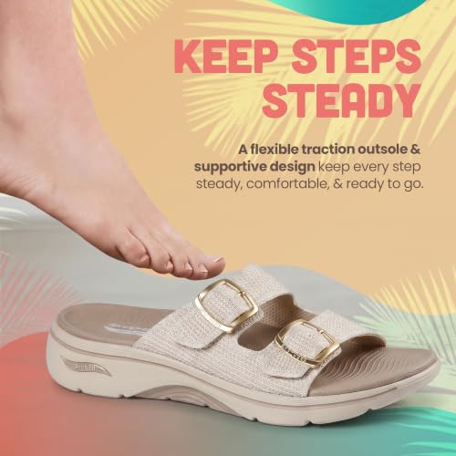 Skechers Women's On-The-Go Go Walk Arch Fit 2.0 Sandal - Chloe, Natural, 6 by Skechers - Used condition - Image 5