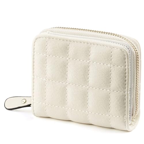 2 in 1 Cute Card Wallet for Women,Bi-Fold Zipper PU Leather Coin Purse Pouch with 8 Card Holder
