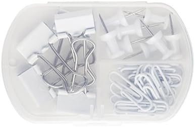 eBuyGB Pack of 6 Stationery Accessory Set, Transparent White
