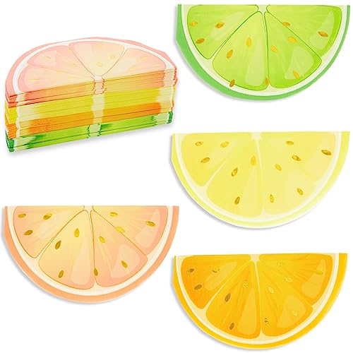 Citrus Fruit Birthday Party Decorations, Napkins with Gold Foil Details for Spring and Summer (6.25 In,100 Pack) Citrus Fruit Birthday Party Decorations, Napkins with Gold Foil Details for Spring and Summer (6.25 In,100 Pack)