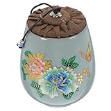 MAGICLULU Agrietado Tarro De Cerámica Té Chino Recipiente Contenedores De Té Tarro De Almacenamiento Recipiente De Café Tarro De Chino Tarros De Café Contenedor De Cereales Sellado