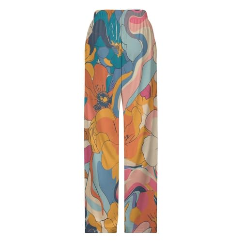 Retro 70s Colorful FloralChildren's Casual Pajamas130CM4