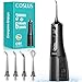 COSLUS Munddusche Elektrische Kabellos Testsieger 2026: 3 Modi und 6 Druckeinstellungen - 300ML irrigator zähne für Oral Health Enthusiasten Benutzer mit empfindlichem Zahnfleisch - Kompakt für Reisen