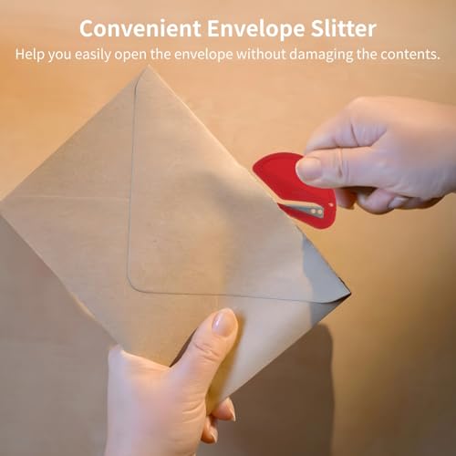 50 Pcs Letter Openers Envelope Slitter, Mail Openers, Wrapping Paper Cutters, Package Opener Tools, Plastic Paper Blades, Office Supplies, 5 Colors